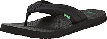 【中古】【インポート品・未当て嵌める】Sanuk メンズ 麦酒 コージー 2 砂浜サンダル%ｶﾝﾏ% 黒いこと%ｶﾝﾏ% 24 靴-メンズ靴