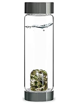 【中古】【輸入品・未使用】VitaJuwel ボトル Gempodクリスタル付き 原石を溶着させたボヘミアングラス GemWaterガラスボトル -飲料水を引き立てます。