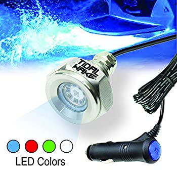 【中古】【インポート品・未当て嵌める】(Red) - Tidal Wake PLUG N\u0027 PLAY Underwater LED Boat Drain Plug Light%ｶﾝﾏ% No Wiring Required No Holes to Drill%ｶﾝﾏ% Add Ultra-Bright Un