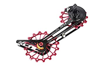 【中古】【インポート品・未当て嵌める】KCNC 読み込む銀輪 銀輪 大層らしい大いさ ディレイラープーリーシステムケージ ゲットー赤いこと/フォース/競争相手用 ロードバイク-自転車・サイクリング