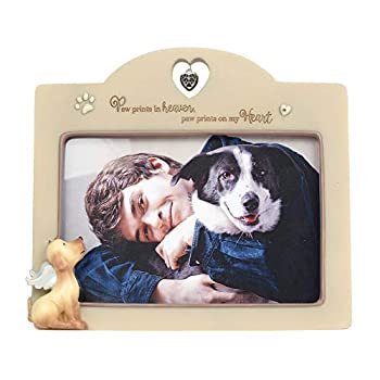 【中古】【輸入品・未使用】Enesco Foundations Paw Prints in Heaven Dog 死別フォトフレーム 6.25インチ マルチカラー|スカイマーケットプラス