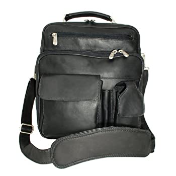 【中古】【インポート品・未当て嵌める】Piel 9927-BLK Men\u0026apos;s Leather Bag - Black