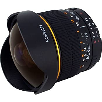【中古】【輸入品・未使用】Rokinon 8mm 超ワイドF/3.5 魚眼レンズ 自動絞りと自動露出チップ付き Nikon AE8M-N用