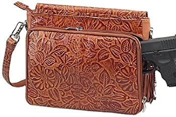 【中古】【輸入品・未使用】ガンTote ' n Mamas Tooled American牛革ショルダーバッグ中、タン、10.25?X 8in