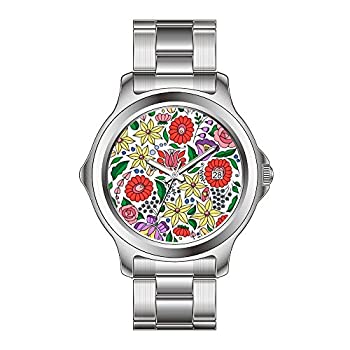 【中古】【輸入品・未使用】FDCクリスマスギフトWatchesメンズファッションJapanese Quartz Dateステンレススチールブレスレット腕時計ハンガリー刺繍Inspired Watch