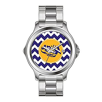 【中古】【インポート品・未当て嵌める】FDCクリスマス差し上げ物Watchesメンズ流行り物Japanese Quartz Dateステンレス鋼スチール写真Bracelet Watch Eye of the Tiger Artslick Wristwatches