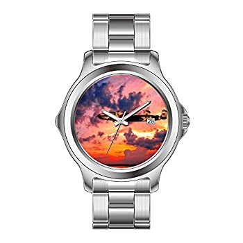 【中古】【インポート品・未当てはめる】FDCクリスマス差し上げ物Watchesメンズ流行り物Japanese Quartz Dateステンレススチールブレスレットウオッチb25?Mitchell黄色サクラ色ウオッチ