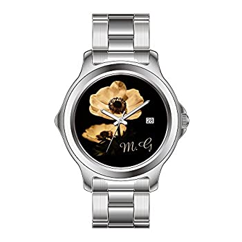 【中古】【インポート品・未当て嵌める】FDCクリスマス差し上げ物Watchesメンズ流行り物Japanese Quartz DateステンレススチールブレスレットウオッチAnemone Wristwatches