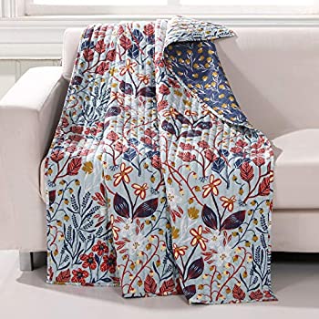 【中古】【輸入品・未使用】Barefoot Bungalow Perry スローブランケット 50x60インチ スレートブルー GL-1809JTHR