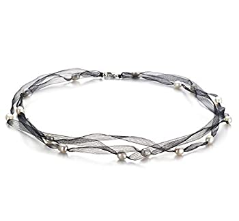 【中古】【輸入品・未使用】PearlsOnly???ブラックジャスミンホワイト5???6?mm A品質淡水養殖パールネックレス