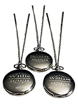 【中古】【インポート品・未当て嵌める】袂時計仕掛ける 3人の花むこ附いてくる人\u0026成人男性向け差し上げ物 無料目じるし ボックス席とチェーン店付き添い人 M しろがね色(Silver)