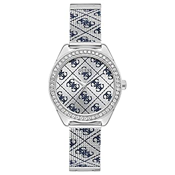 【中古】【インポート品・未当て嵌める】GUESS U1279L1 青碧/しろがね色音の高低 一大きさ