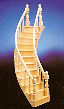 【中古】【輸入品・未使用】Dollhouse Miniature Assembled Right-Curve Staircase