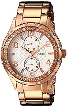 【中古】【輸入品・未使用】GUESS Women's U0442L3 Mid-Size Rose Gold-Tone Multi-Function Watch
