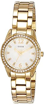 【中古】【インポート品・未当て嵌める】Guess DESIRE W0445L2 28粍 Gold Plated Stainless Steel Case Gold Plated Stainless Steel Mineral Women\u0027s Watch その他-腕時計