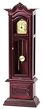 【中古】【輸入品・未使用】Dollhouse Miniature 1:12 Scale Working Mahogany Grandfather Clock T3316