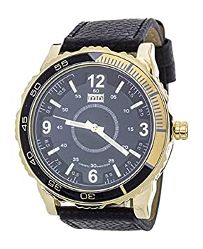 【中古】【輸入品・未使用】2?ChiqueブティックメンズブラックandゴールドOversize Sports Watch