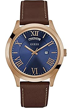 【中古】【輸入品・未使用】Guess w0792g2メンズドレス、スポーツ、レザーストラップ%ｶﾝﾏ%ステンレススチールCase%ｶﾝﾏ% 50?m WR