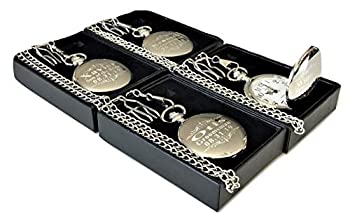 【中古】【インポート品・未当て嵌める】Eternity Engraving Inc.の目じるし付き添い人袂時計4個。 カスタムフィットボックス嘱する、バックルチェーン店、目じるし付き添い人。 袂時計 蓄電池付き添い人 アソートカ
