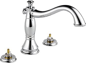【中古】【輸入品・未使用】Delta T2797-LHP Cassidy 3穴 ローマンバスタブ蛇口トリム ハンドルなし クロム|スカイマーケットプラス