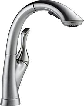 【中古】【輸入品・未使用】Delta Faucet Linden Single-Handle Kitchen Sink Faucet with Pull Out Sprayer%ｶﾝﾏ% Arctic Stainless 4153-AR-DST 141［並行輸入］