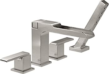 【中古】【輸入品・未使用】Delta Faucet T4768-SS Ara Roman Bathtub Waterfall 蛇口 ハンドシャワー付き ステンレス