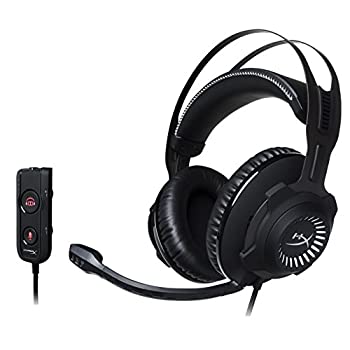 【中古】【輸入品・未使用】キングストン Kingston ゲーミングヘッドセット HyperX Cloud Revolver S HX-HSCRS-GM/AS ブラック/ホワイト USBオーディオコントロールボックス