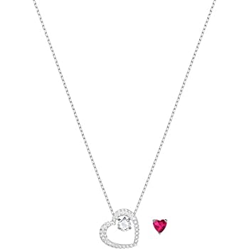 【中古】【輸入品・未使用】Swarovski レディース ラブハートペンダント、ホワイト、ロジウムメッキ