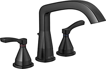 【中古】【輸入品・未使用】Delta Faucet T2776-BL 3穴ローマンタブトリムデッキマウント ダイバーターなし マットブラック
