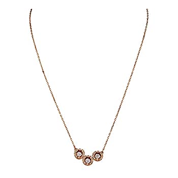 【中古】【輸入品・未使用】Swarovski「Sparkling Dance Trilogy」クリスタルネックレス ローズゴールドトーン