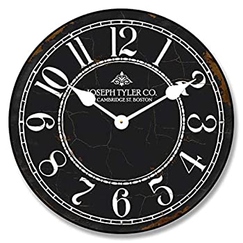 【中古】【インポート品・未当て嵌める】黒いこと\u0026白いことの飾りつけ時辰儀、8大きさ詳しく述べる、ほとんどの大きさは2-3日送りとどける、静音。 18-Inch Black \u0026 White 18