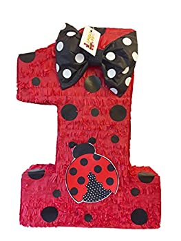 【中古】【輸入品・未使用】Largeレッドてんとう虫Number One Pinata 23?%ダブルクォーテ% Tall|スカイマーケットプラス
