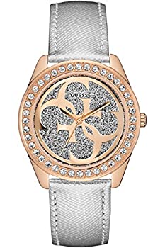 【中古】【インポート品・未当てはめる】Guess w0627l9、レディース御召しもの、ステンレススチールケース、サクラ色ゴールド調、結晶声遣い付き添い人ベゼル