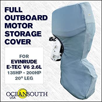 【中古】【輸入品・未使用】Oceansouth Evinrude 船外収納 フルカバー E-Tec V6 2.6L 135HP - 200HP 20インチ脚