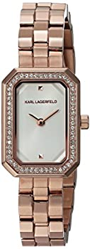 【中古】【インポート品・未当て嵌める】Karl Lagerfeld レディース \u0027Linda\u0027 石英 ステンレス鋼スチール写真 カジュアルウォッチ 色つや：ローズゴールドトーン (ひな形：KL6107)
