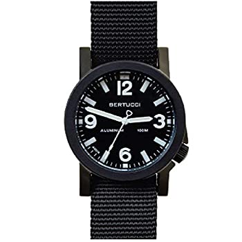 【中古】【インポート品・未当て嵌める】Bertucci A-6A Experior 16500メンズブラックナイロンバンドブラック日本クォーツダイヤルウォッチ