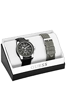 【中古】【輸入品・未使用】Guess Men's W0079G1 Black Leather Quartz Watch with Black Dial 44,064円