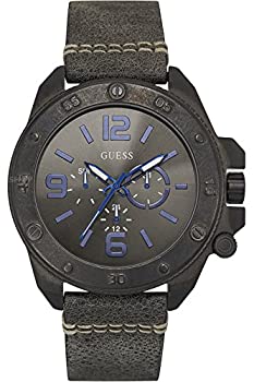【中古】【輸入品・未使用】Guess w0659g3、Men 's Multifunction Dial%ｶﾝﾏ%ステンレススチールCase%ｶﾝﾏ%レザーStrap%ｶﾝﾏ% WR