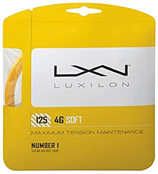 【中古】【インポート品・未当て嵌める】Luxilon 4G ソフトポリマー - 125/16ゲージ ポリエステル (ポリ) テニスラケットストリング 4風呂敷き包み (申しつけるごとに4仕掛ける)