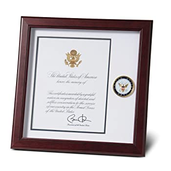 【中古】【輸入品・未使用】Allied Products Frame U.S. Navy Medallion Presidential Memorial Certificate Frame%ｶﾝﾏ% 20cm by 25cm