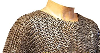 【中古】【輸入品・未使用】フラットRiveted w /フラット座金チェーンメールシャツ、大きなサイズChainmail Haubergeon ABS｜スカイマーケットプラス