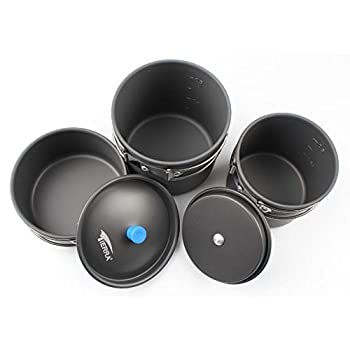 【中古】【インポート品・未当て嵌める】Tierra Solo アウトドア 難民キャンプ 山歩き ピクニック 軽銀 クッカー 書き割り 煮炊き 物の具 携帯型 ポット