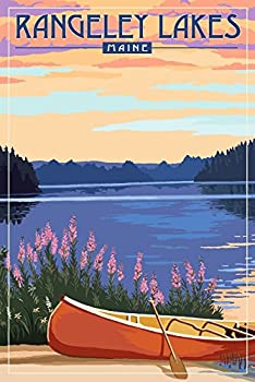 【中古】【輸入品・未使用】Rangeley湖、メイン州???カヌー、湖 36 x 54 Giclee Print LANT-76051-36x54