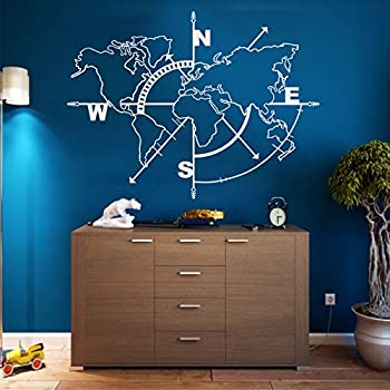 【中古】【輸入品・未使用】DEKADRON メタル世界地図 ウォールアートコンパス 白い世界地図 枠なし メタル壁装飾 メタルサイン 壁掛け 55%ﾀﾞﾌﾞﾙｸｫｰﾃ% W x 41%ﾀﾞﾌﾞﾙｸｫｰﾃ% H /