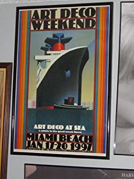 【中古】【輸入品・未使用】"アールデコat Sea " Salute to the Great Ocean Liners ART DECOポスターマークSTEARNEY Dated 1997?( Large 36?" Tall )|スカイマーケットプラス