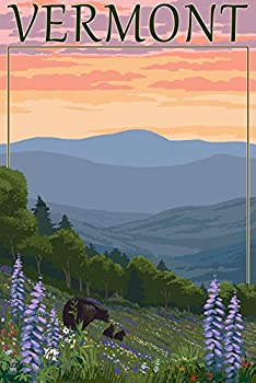【中古】【輸入品・未使用】Vermont???Spring Flowers And Bear Family 36 x 54 Giclee Print LANT-45666-36x54 43,352円