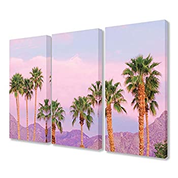 【中古】【輸入品・未使用】Stupell Industries カリフォルニアの扇子 手のひらと山脈 3pc each 16 x 24 twp-265_cn_3pc_16x24｜スカイマーケットプラス