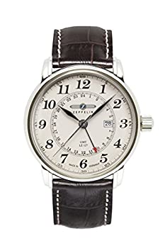 【中古】【インポート品・未当てはめる】Zeppelin - 7642-5 - Montre Homme - Quartz - Analogique - Bracelet cuir Marron