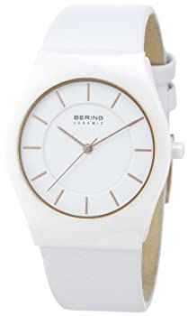 【中古】【インポート品・未当てはめる】Bering Time 32035???656レディースセラミックコレクションWatch withなめし革Band and scratch resistantサファイア結晶。デンマーク王国の腹積もり