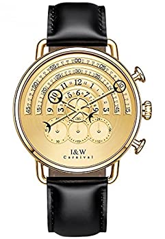 【中古】【輸入品・未使用】（carnivalカーニバル） I＆Wシリーズ 腕時計 クオーツ 24時間 クロノグラフ 防水 メンズ (黒／金色)